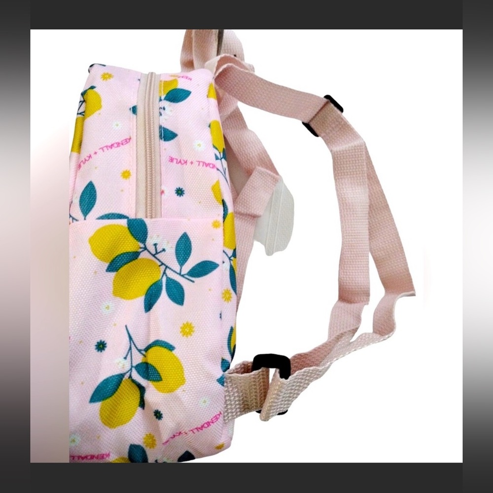 Kendall & Kylie mini backpack. Pink with lemons and k&k logo. NWT